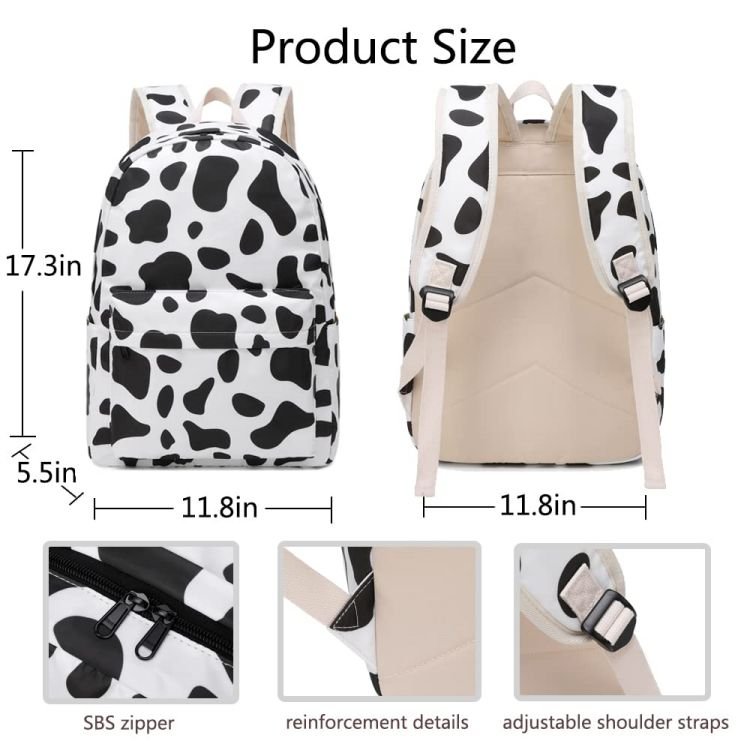 Ladies Daybags School Backpack for Teen Girls Laptop Backpacks Bookbag 3pcs Set with Lunch Box Purse