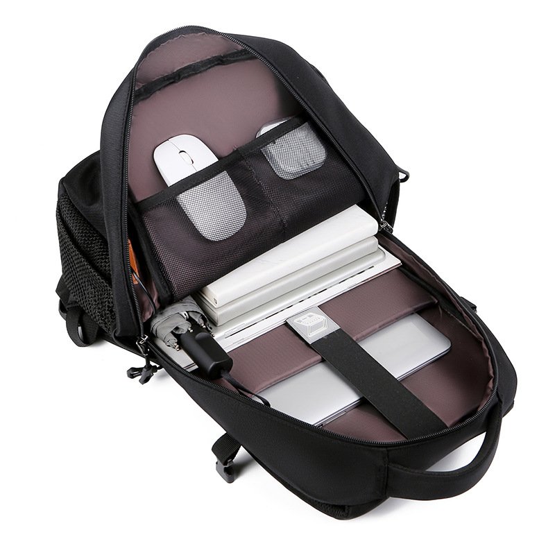 Factory custom new men business leisure backpack students simple multi-functional laptop backpack with USB
