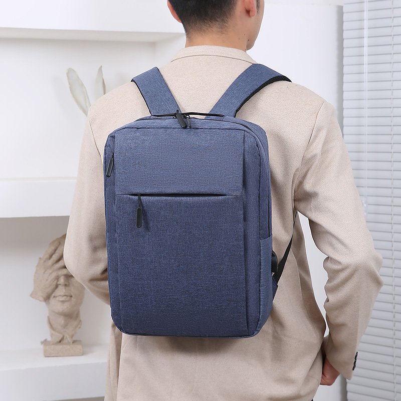 Wholesale Customizable 15.6 Inch Teenager Laptop Backpack Durable Gray Oxford Business Travel Bag Fashionable Logo Waterproof