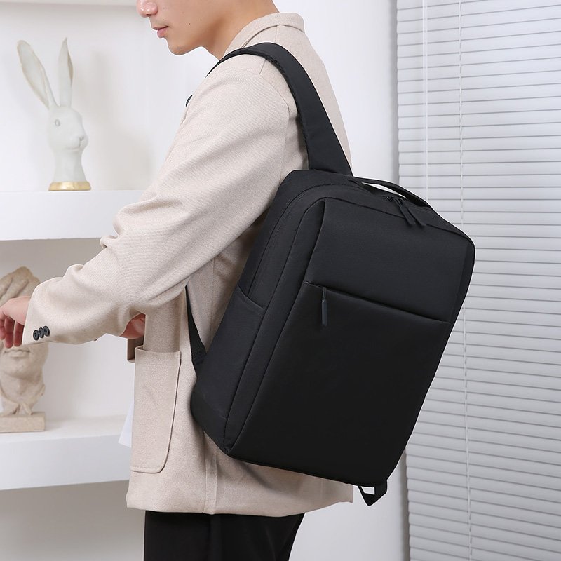Wholesale Customizable 15.6 Inch Teenager Laptop Backpack Durable Gray Oxford Business Travel Bag Fashionable Logo Waterproof