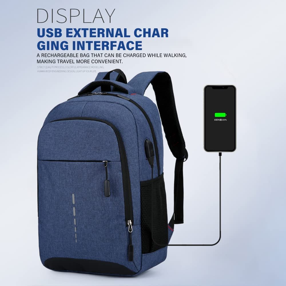 Free Sample Laptop Backpack Water-Resistant Padded PC Bag with USB Feature College Travel Daypack or Purse Backpack
