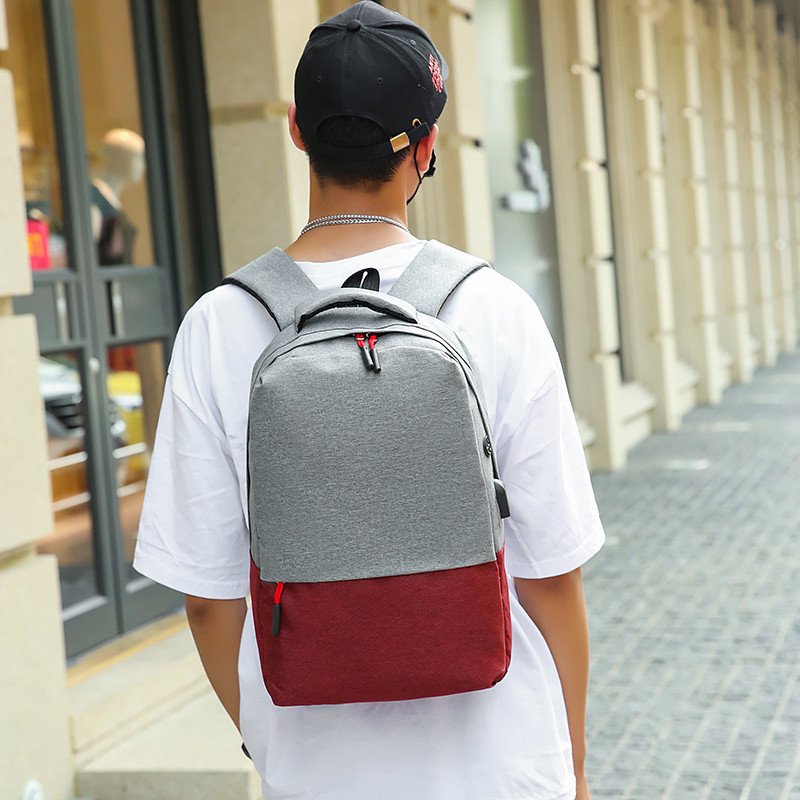 Factory Direct Sale Wholesale Simple Design Light Weight Oxford Polyester Custom Logo Laptop Backpack 3 PCS Set Bagpack Bag
