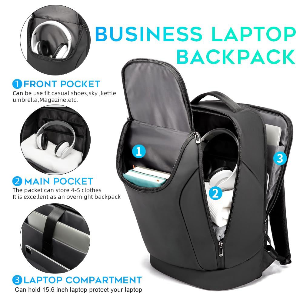 Business Smart Waterproof Laptop Backpack Travel Durable Backpack with USB Charging Port