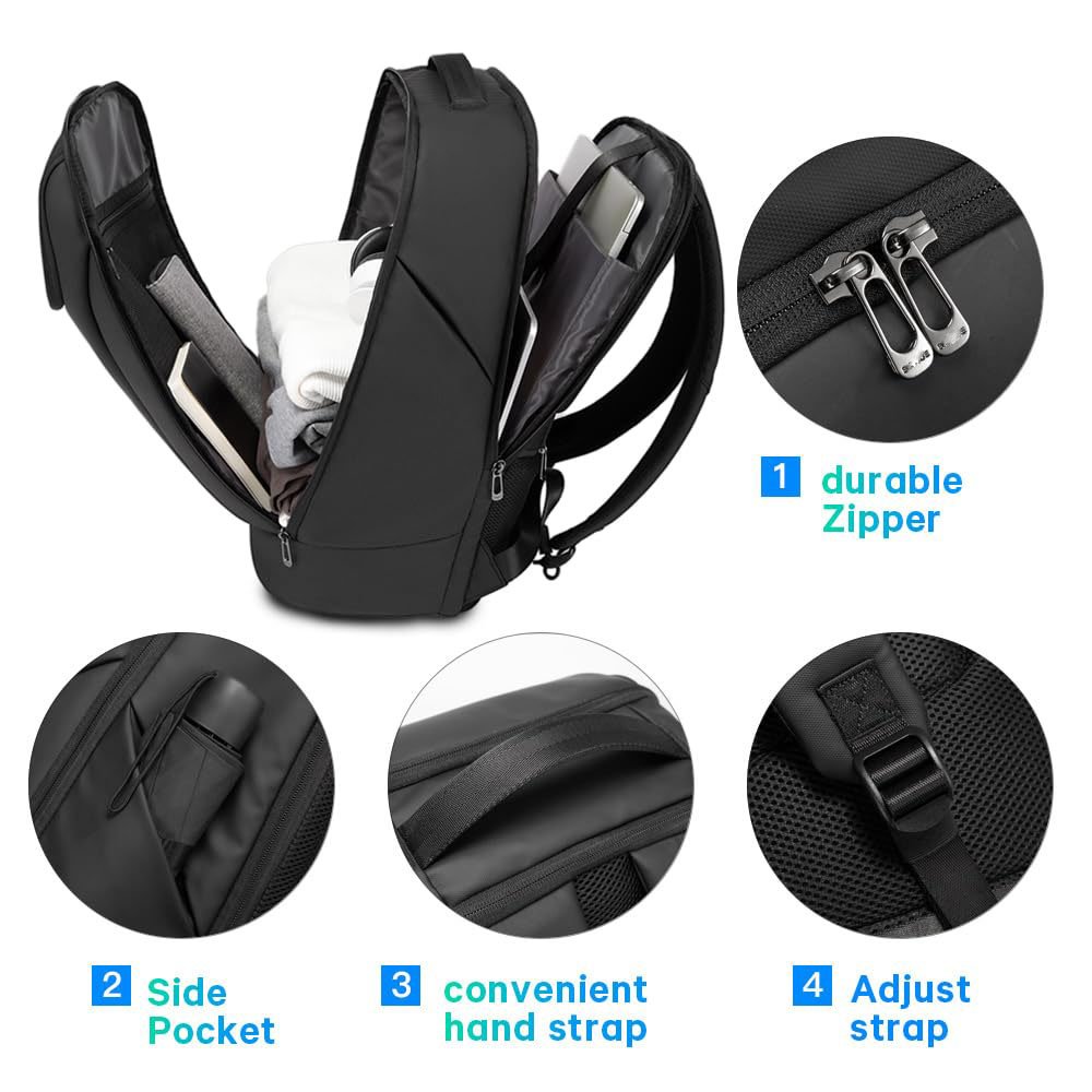 Business Smart Waterproof Laptop Backpack Travel Durable Backpack with USB Charging Port