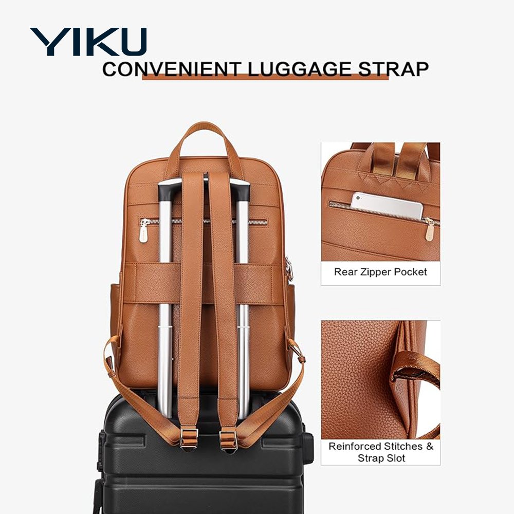 Genuine Leather Backpacks Ladies Travel Bag Custom LOGO Design Business School Laptop Backpack For Women