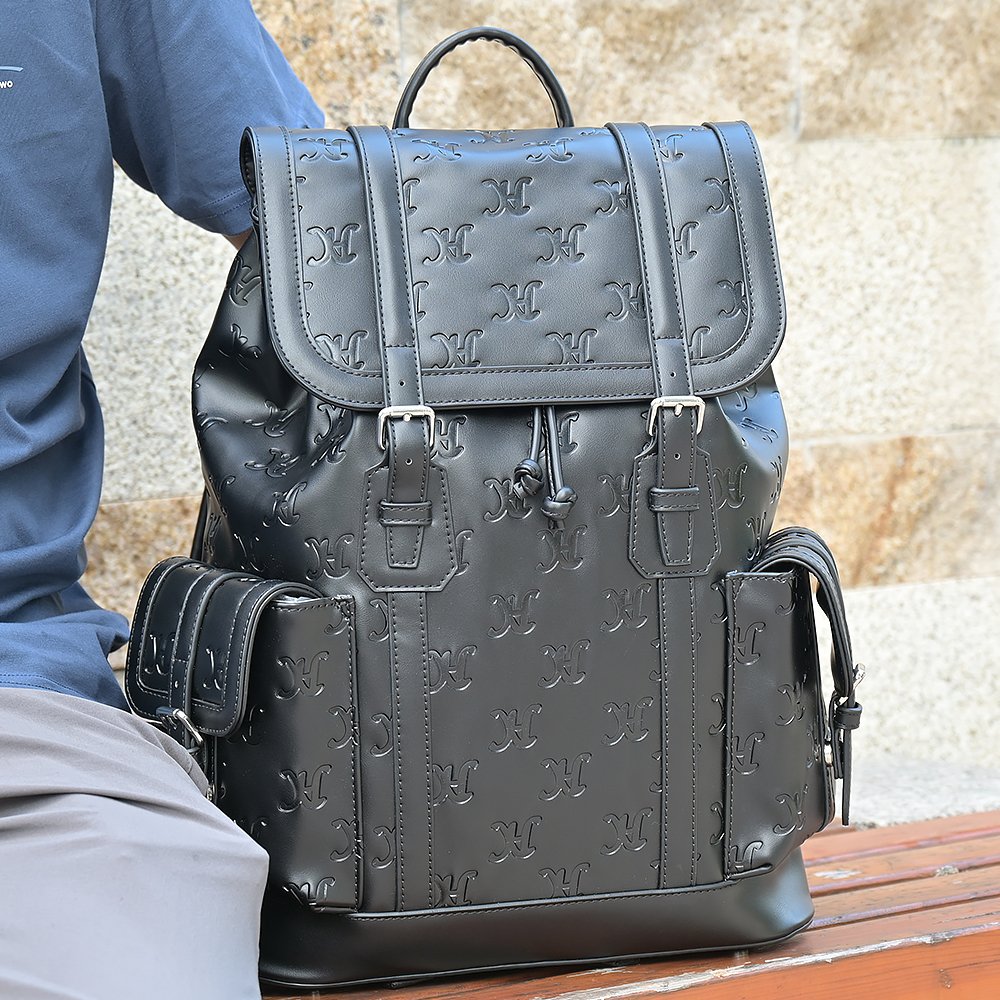 Custom Waterproof Leather Notebook College Backpacks Travel Duffel Bag School Business Bag Pack Laptop Backpack