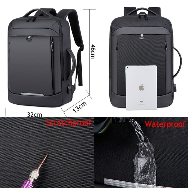 Oxford Waterproof Travel Laptop Backpack Bag 2022 Men's business usb business outdoor leisure computer waterproof backpack