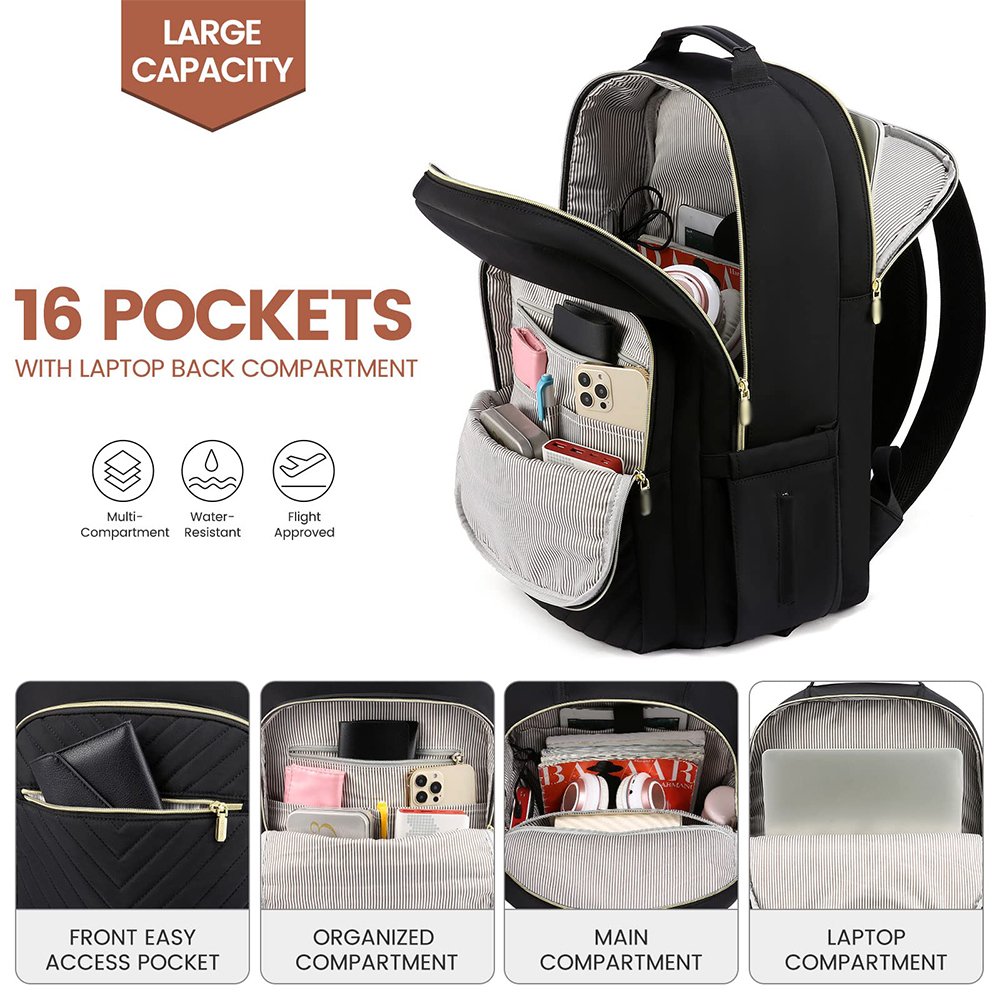 BSCI custom Laptop Backpack for Women 17.3 inch,Cute Womens Travel Backpack Purse,Professional Computer Bag