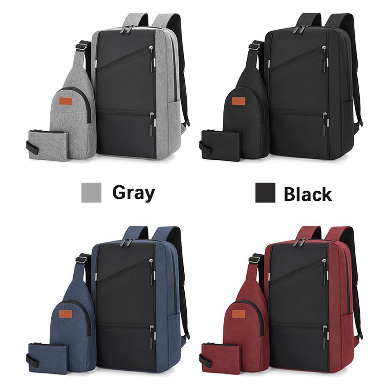 Custom New trend 2023 manufacturer men's travel school backpack set unisex Durable Student Laptop Backpack with USB