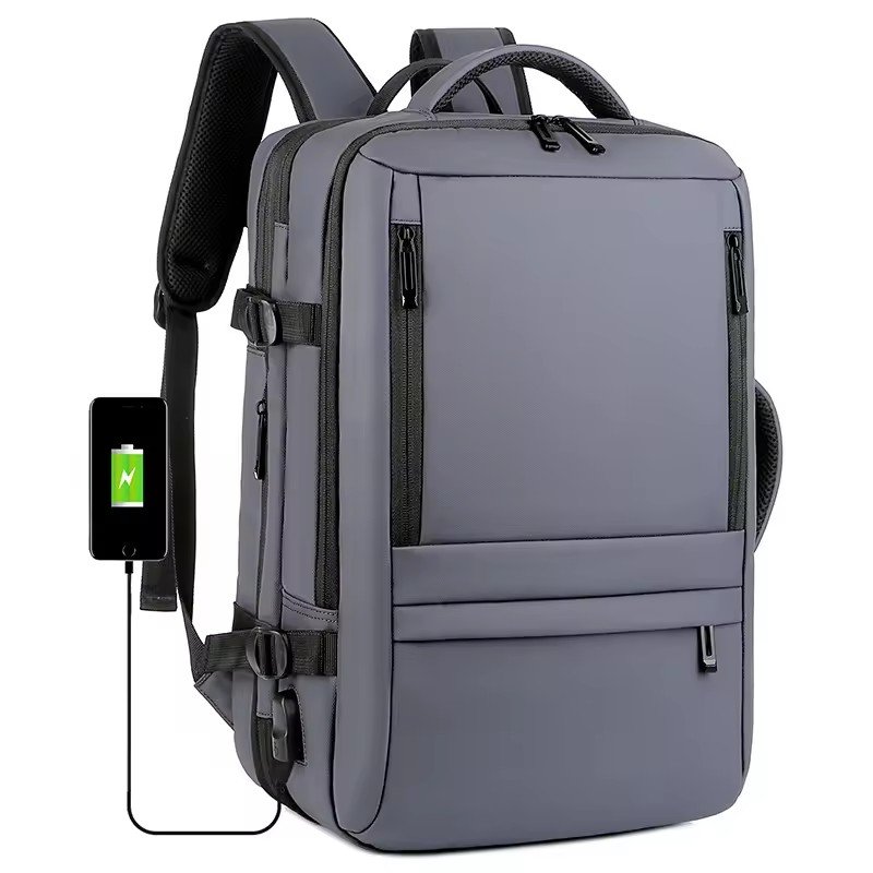 Custom Logo wholesale waterproof synthetic leather High Quality Business Laptop Backpack extended rucksack expandable Backpack