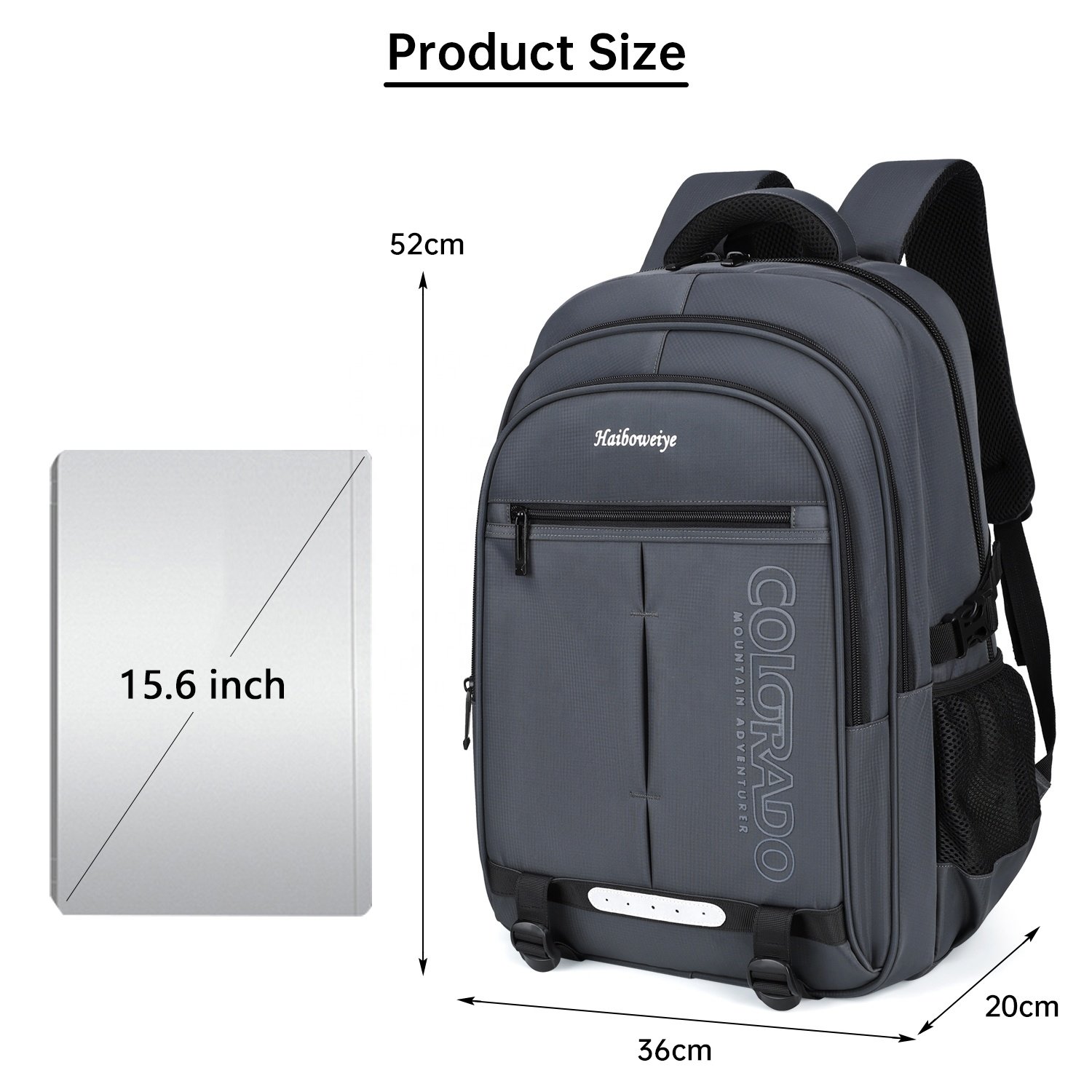 HAIBOWY Luxury Lightweight Laptop Backpack with Strap Customizable Logo School Business Bag for Outdoor Use