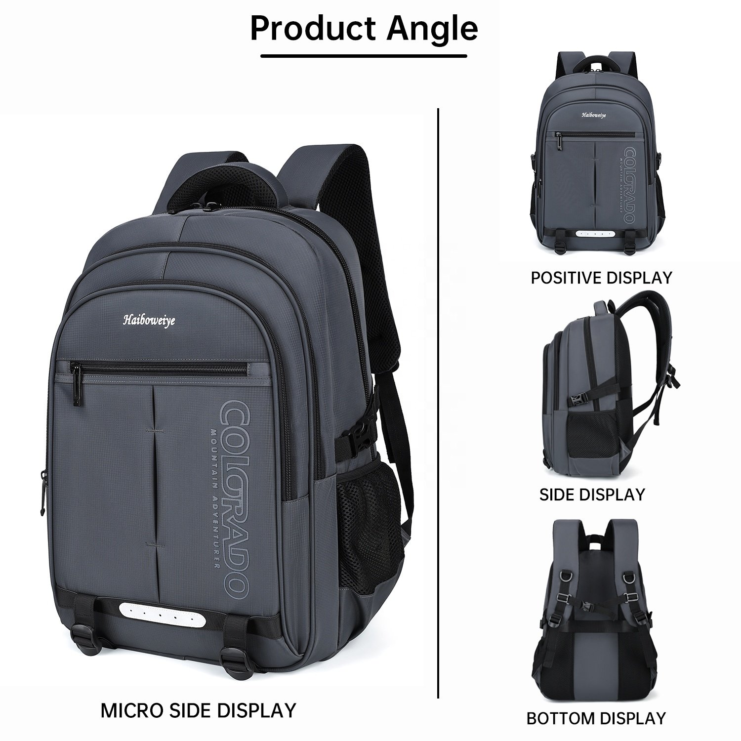 HAIBOWY Luxury Lightweight Laptop Backpack with Strap Customizable Logo School Business Bag for Outdoor Use