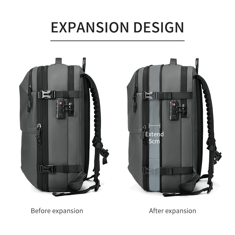 Expandable Airbag Backpack with Vacuum System Travel Air Bag Laptop Backpack for Business Trip Waterproof Airbag Other Backpacks