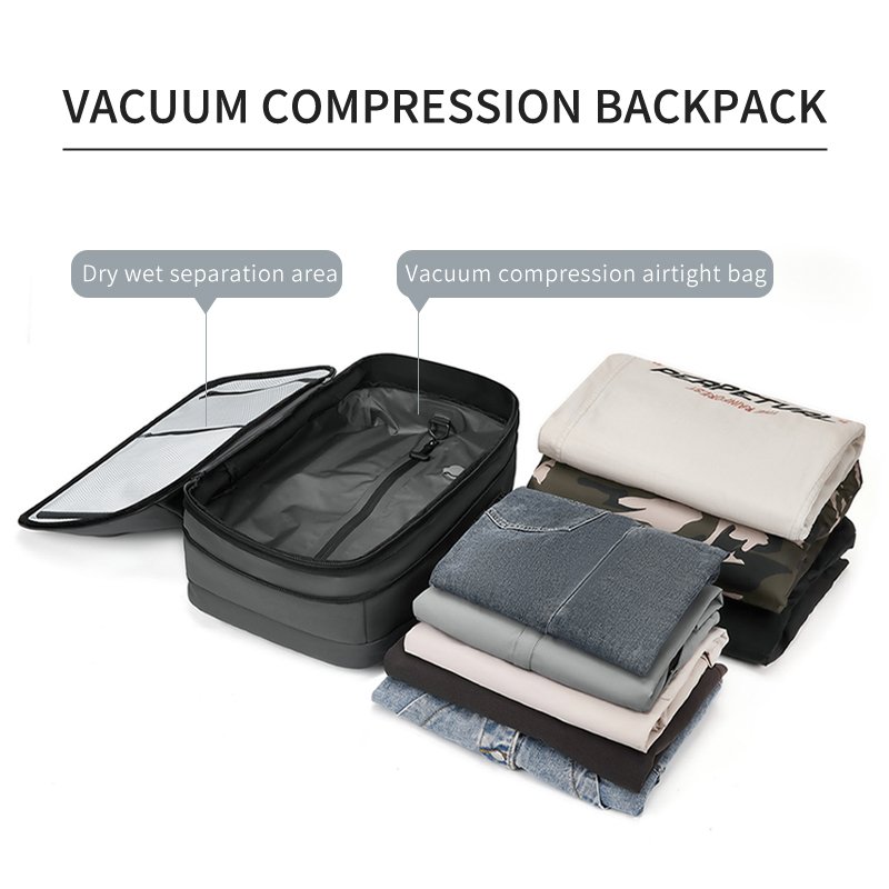 Expandable Airbag Backpack with Vacuum System Travel Air Bag Laptop Backpack for Business Trip Waterproof Airbag Other Backpacks