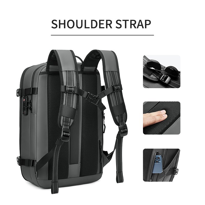 Expandable Airbag Backpack with Vacuum System Travel Air Bag Laptop Backpack for Business Trip Waterproof Airbag Other Backpacks