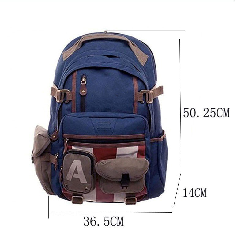 Wholesale Custom Waterproof Laptop Bags backpack Marvel superhero 4 Captain Marvel Backpack Peripheral Student Schoolbag