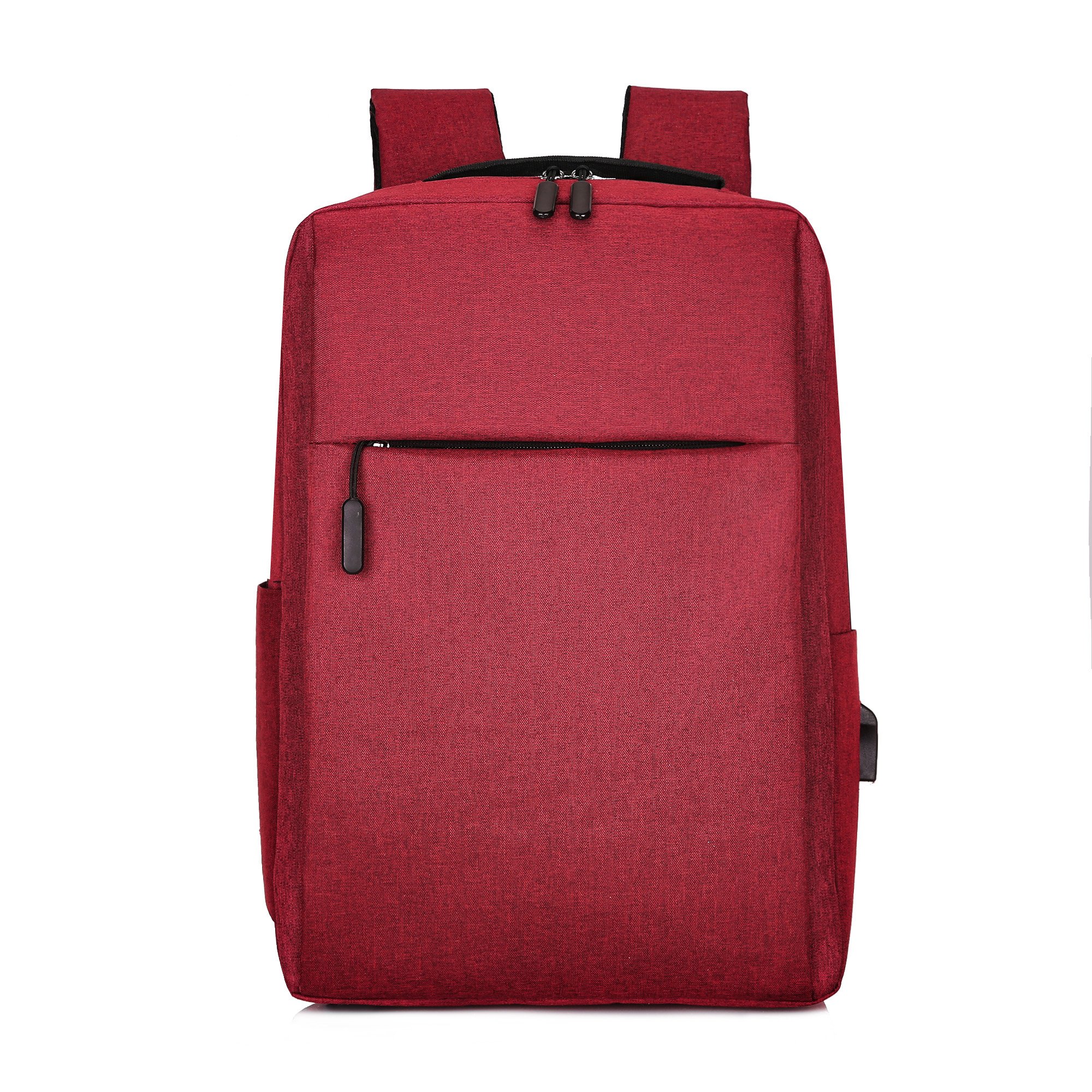 New Design Black Oxford Mens USB Charger College School Business Back Pack Laptop Bags Backpack