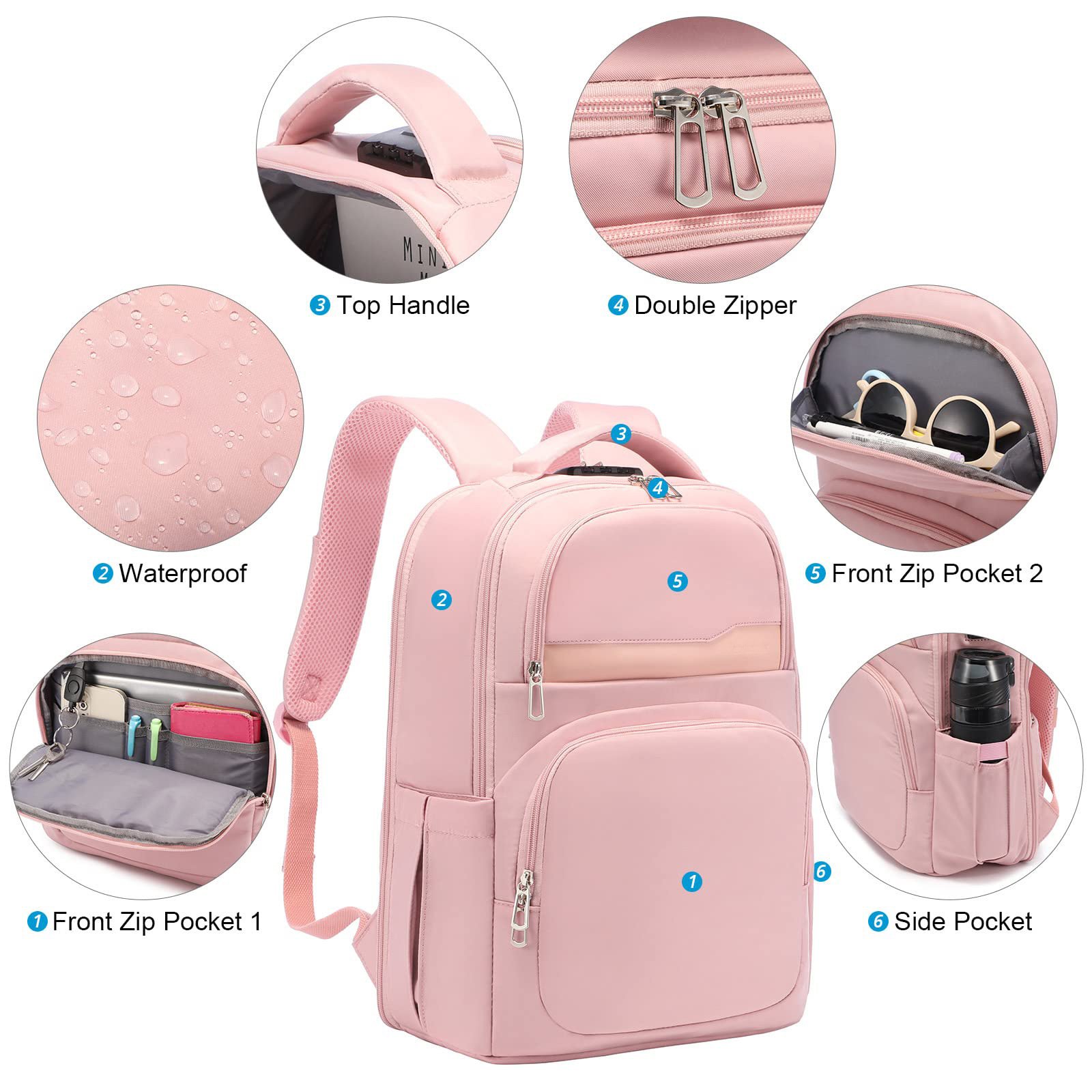wholesale custom logo water proof smart travel bagpack nylon portable laptop backpacks school bags with usb charging