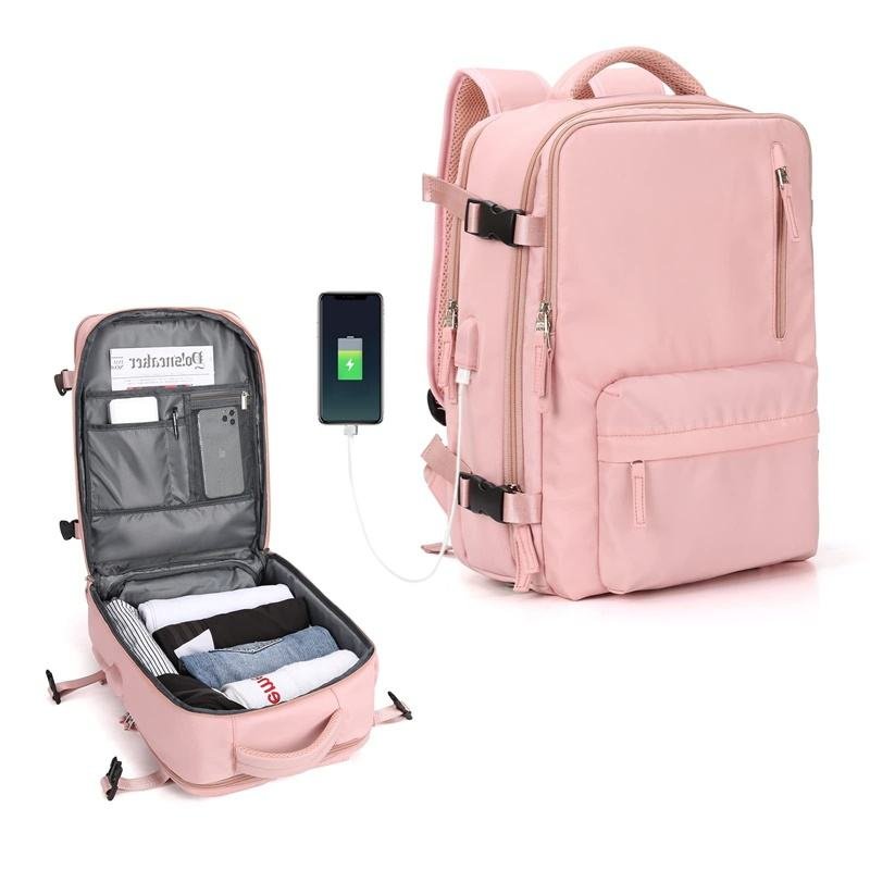 Fashion Waterproof College School Work Daypacks Bookbag Business Laptop Backpack for Women 15.6 Inch Laptop Bag with USB Port