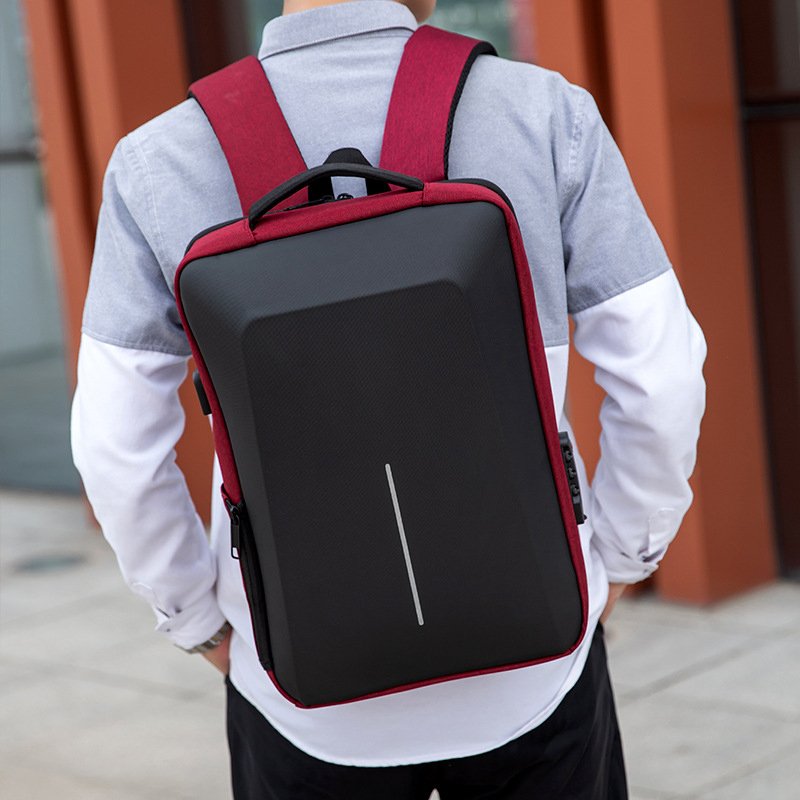 usb port charging anti-theft laptop backpack for men outdoor business waterproof material