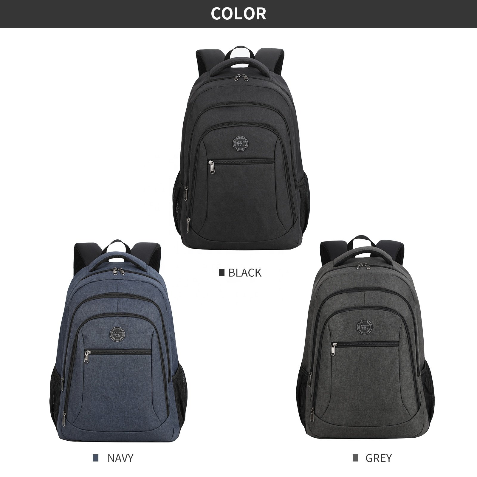 Aoking backpack manufacturer Factory wholesale black travel bag laptop backpack custom casual sports school backpacks schoolbags