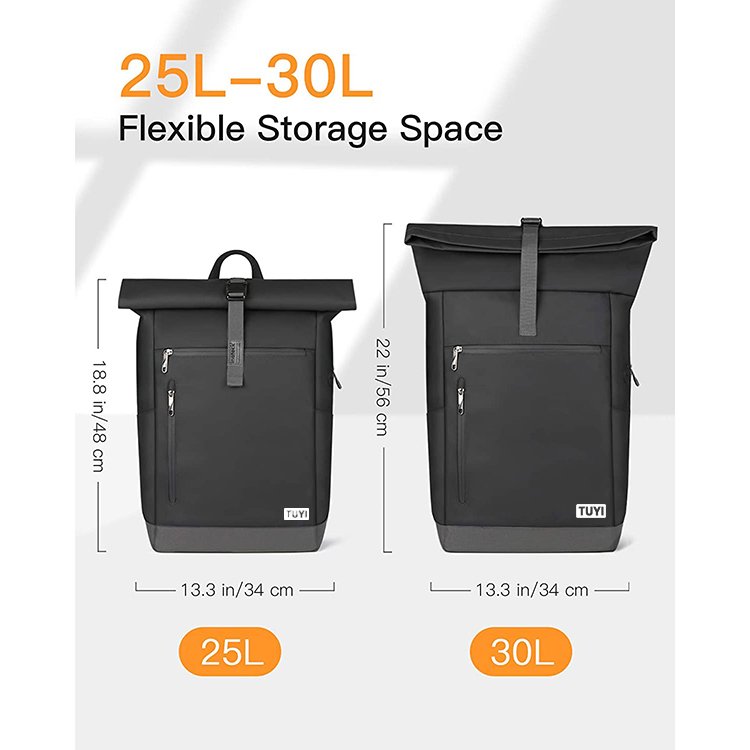 High Quality Laptop Backpack Bag For Men 17 Inch Splash-proof Antitheft Roll Top Rucksack For Cycling,Business