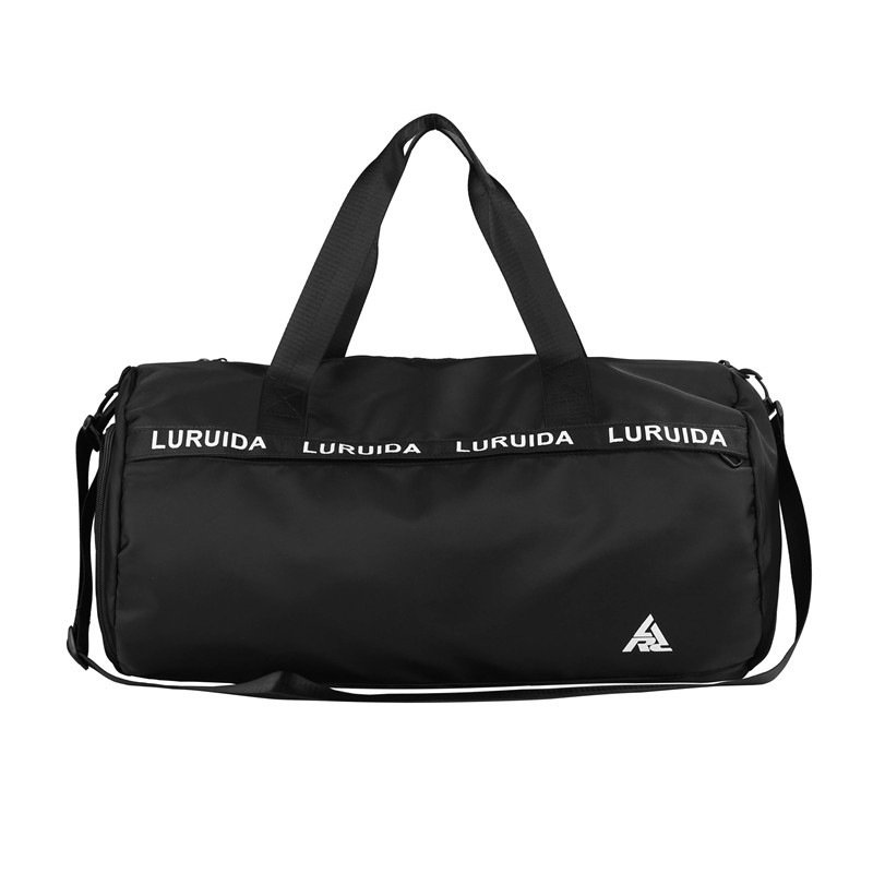 2024 Unisex Fitness Travel Duffle Bag Large Size Custom Sports Gym Yoga Design Waterproof Business Zipper New Arrival Black