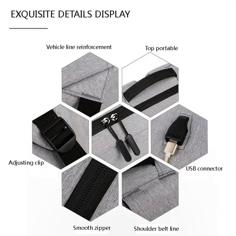Classic Design Student School Bags Unisex Capacity Leather Office Computer Bag Nylon Anti Theft Custom Laptop Backpack