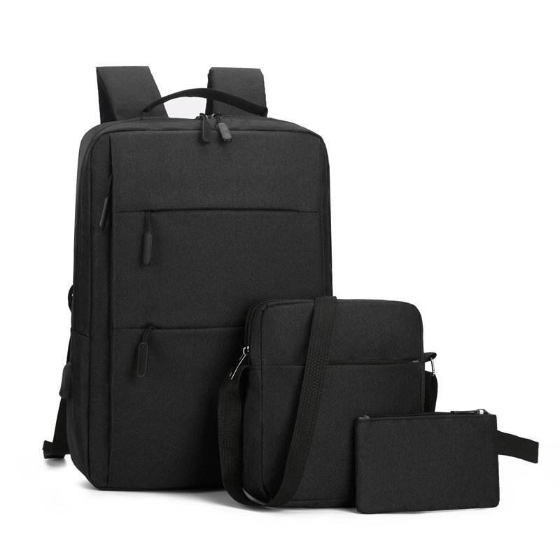 MU 3 In 1 Laptop Backpack Set Drop Shipping Wholesale USB Multifunction Large Capacity School Backpack Daily 3 Pieces Business