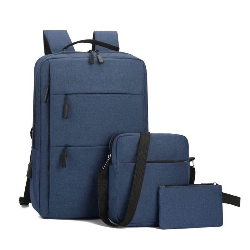 MU 3 In 1 Laptop Backpack Set Drop Shipping Wholesale USB Multifunction Large Capacity School Backpack Daily 3 Pieces Business