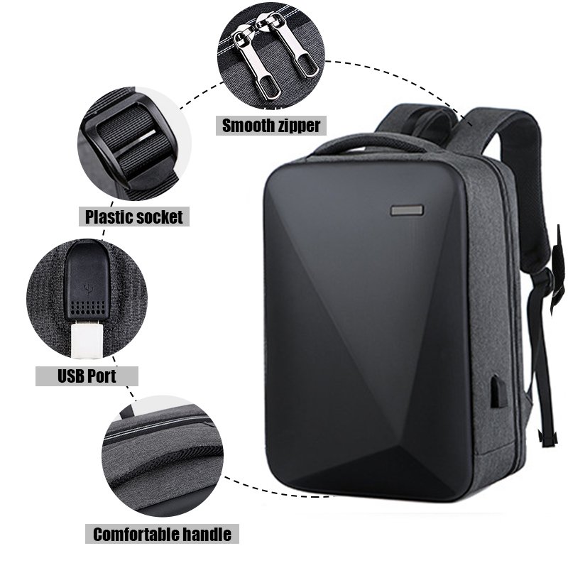 USB Charger Backpack Anti Theft Smart Laptop Backpack Bag Large Capacity Multifunction Nylon Pink Soft Fashion Black Waterproof