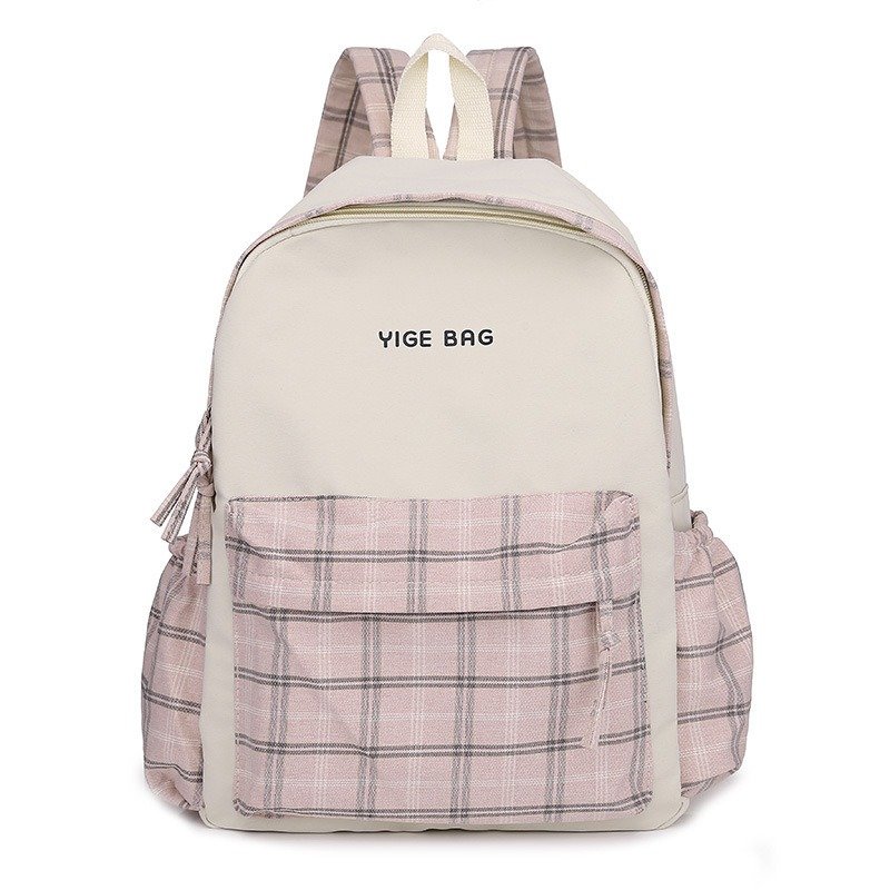 Large capacity travel laptop backpacks book bag junior high school college student chequer schoolbag bookbag school bags