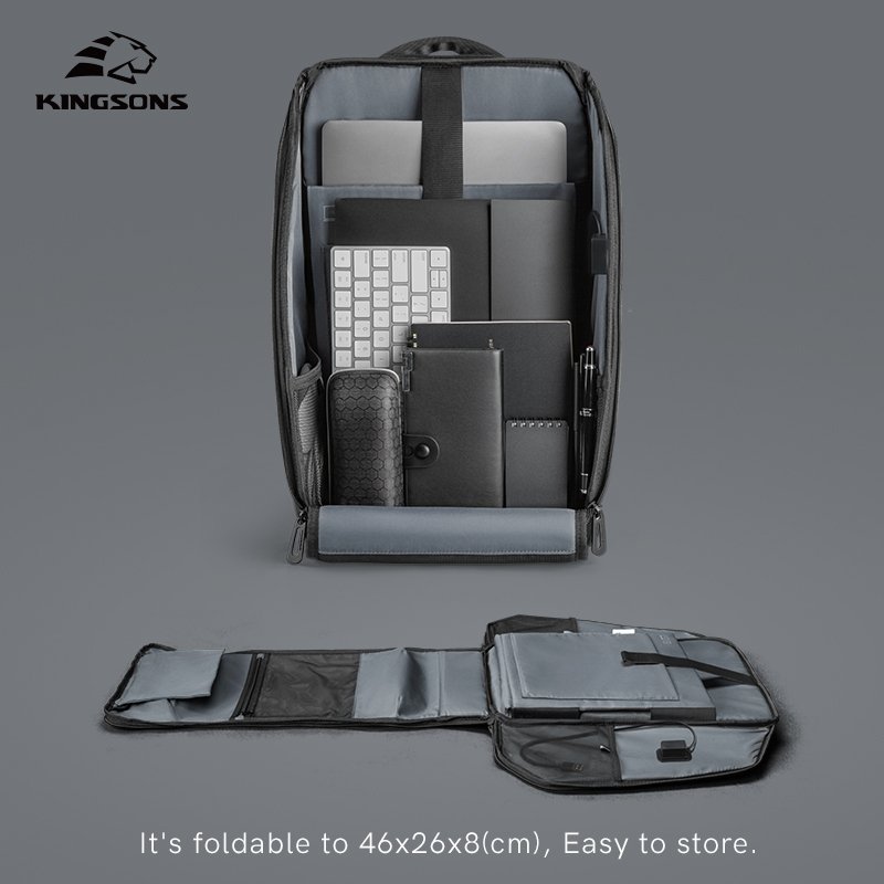 Kingsons Factory customization sac a dos bag for men Foldable Backpack for business wholesales laptop backpack