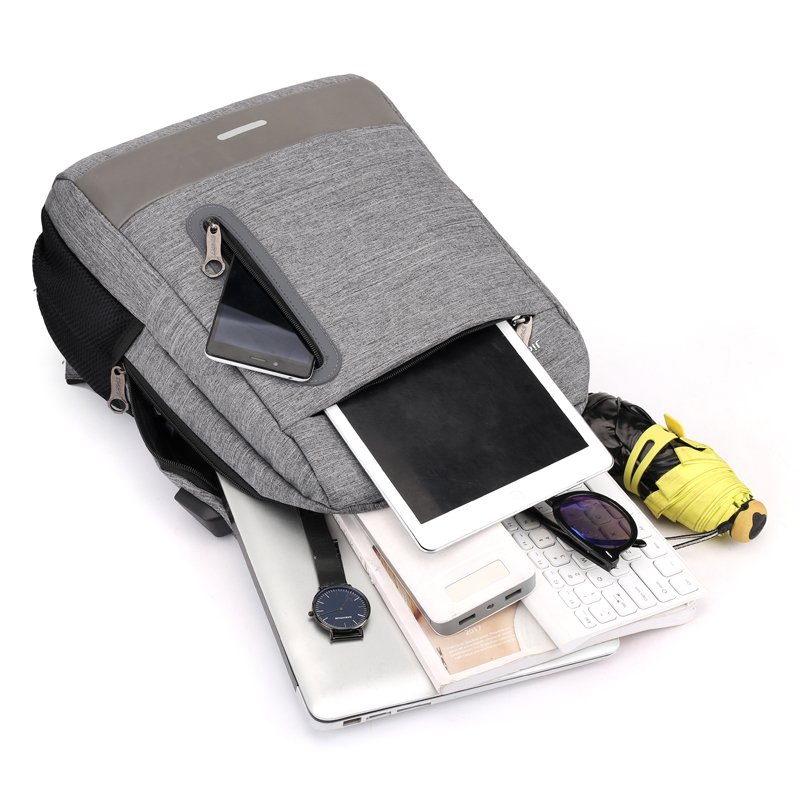 2021 17.5 inches night luminous strap USB charger headset jack army green aluminum handle laptop backpack bag