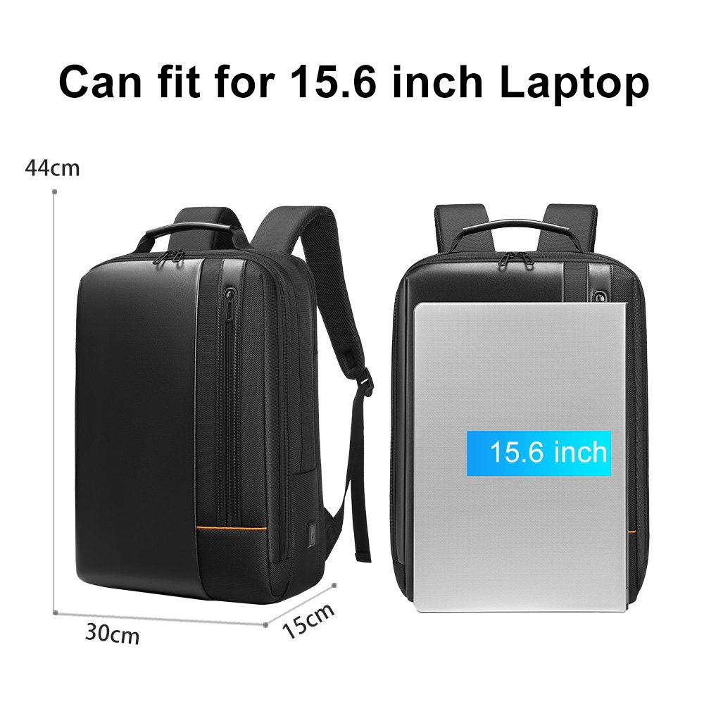 Waterproof High Tech Backpack with USB Charging Port Travel Laptop Backpack Fits 17.3 Inch Notebook Business Backpack for Men