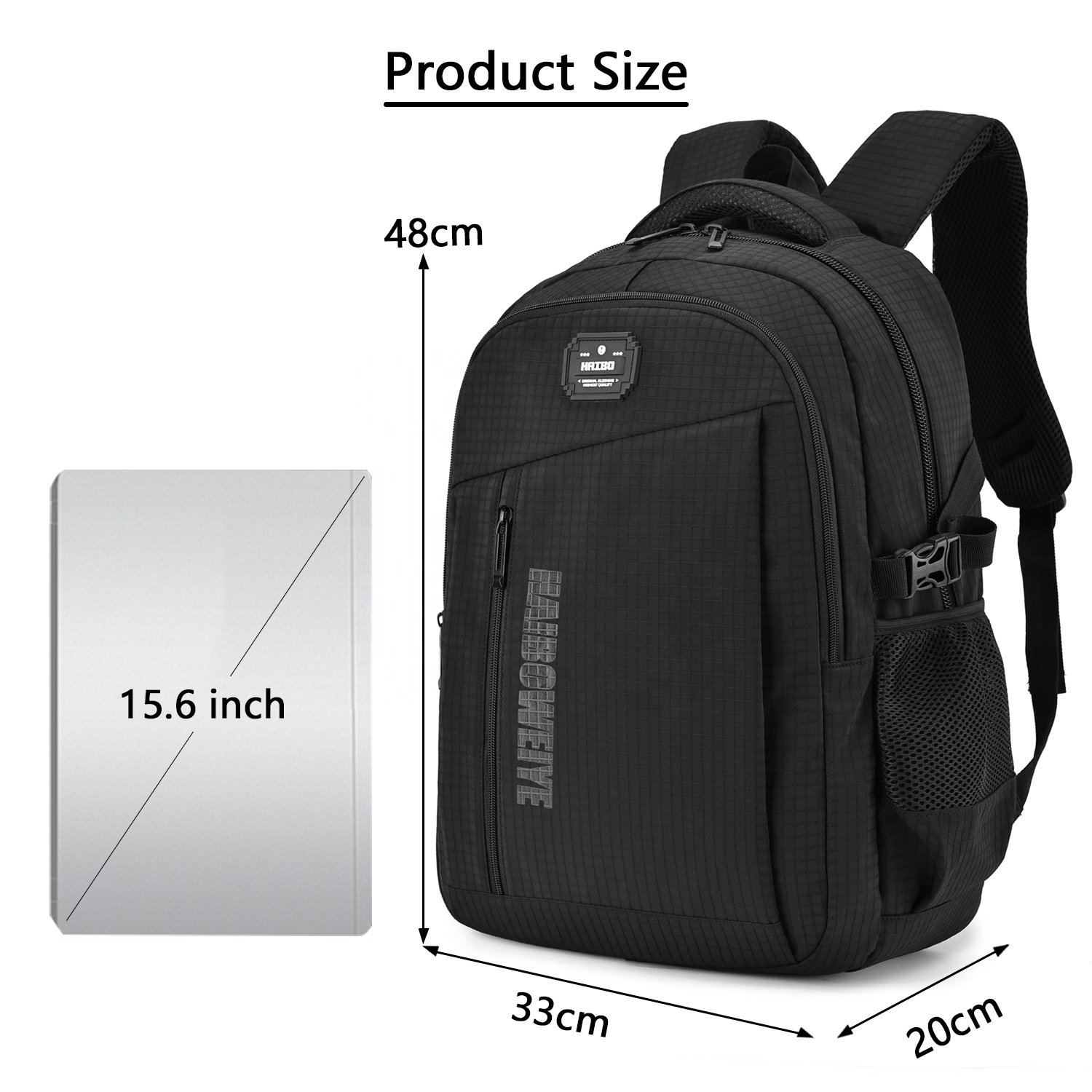 HAIBOWY Ultra Light Unisex Laptop Backpack Waterproof and Anti-Theft Polyester Fabric for Daily Leisure Student Use