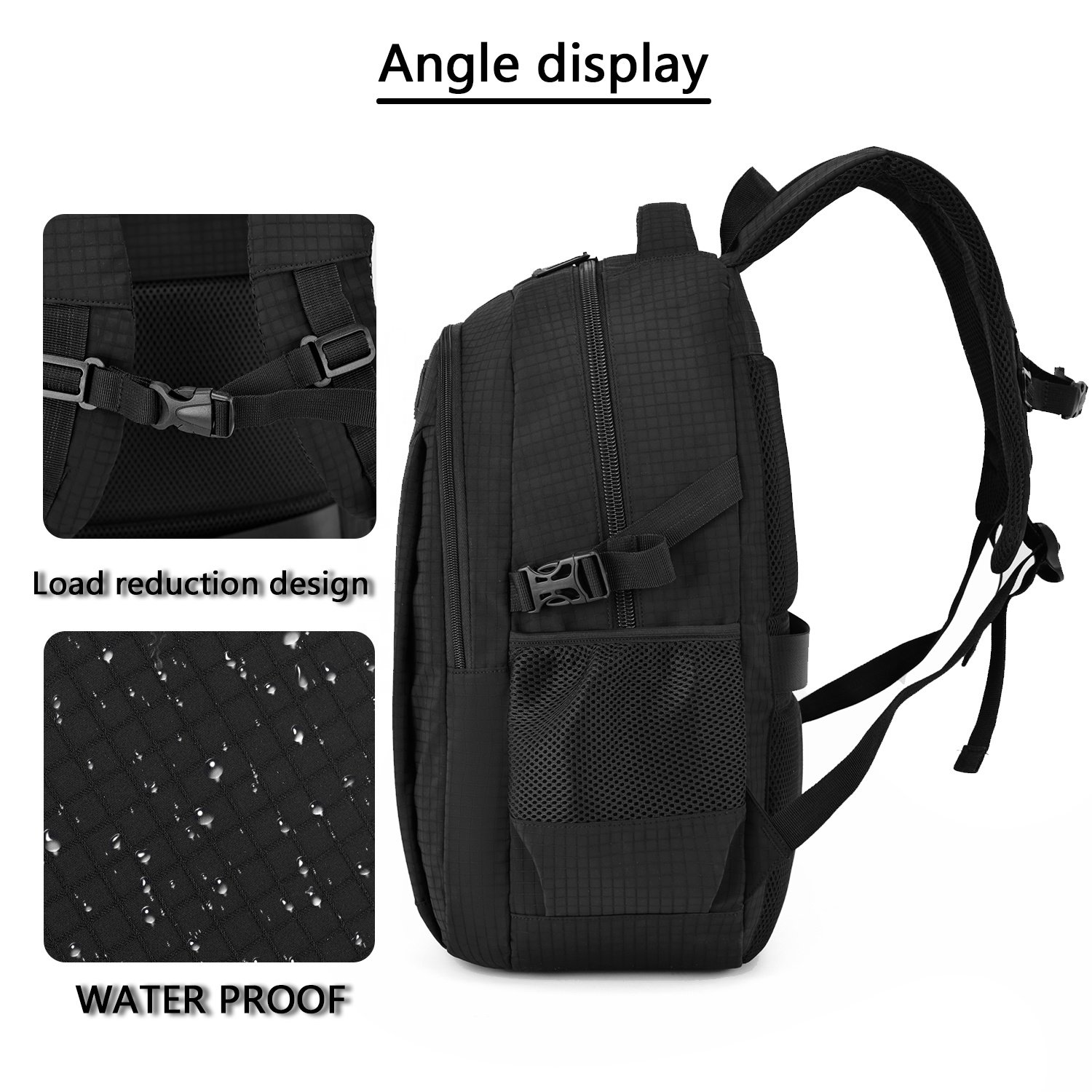 HAIBOWY Ultra Light Unisex Laptop Backpack Waterproof and Anti-Theft Polyester Fabric for Daily Leisure Student Use