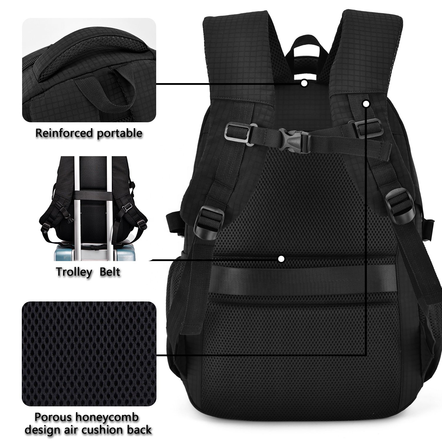 HAIBOWY Ultra Light Unisex Laptop Backpack Waterproof and Anti-Theft Polyester Fabric for Daily Leisure Student Use