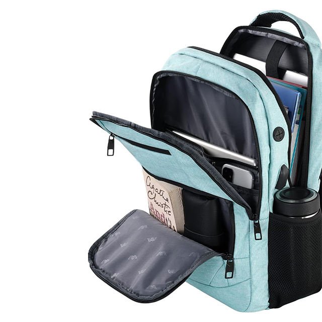New Custom Unisex Smart Laptop Backpack USB Charging Port Waterproof Anti-Theft Travel Bag College Business Outdoor Use Nylon