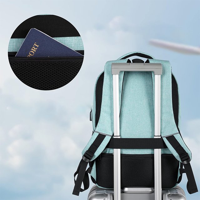 New Custom Unisex Smart Laptop Backpack USB Charging Port Waterproof Anti-Theft Travel Bag College Business Outdoor Use Nylon