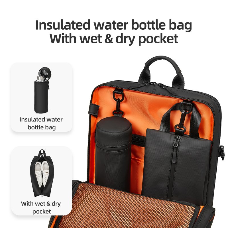 Waterproof Oxford Black Casual Sports Backpack Badminton Racquet Sports Backpack Baseball Basketball Pickleball Racket Bag