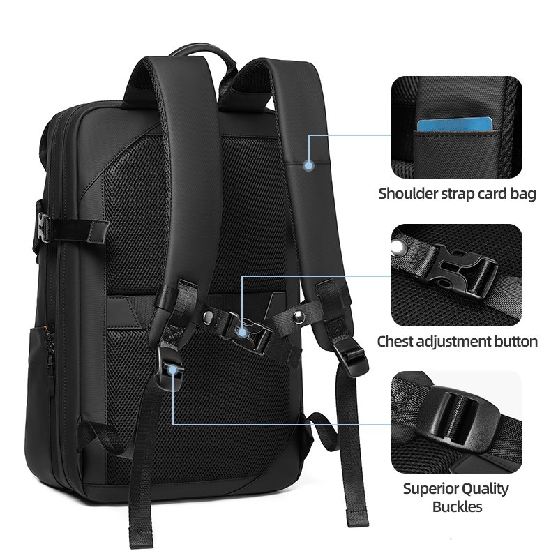 Waterproof Oxford Black Casual Sports Backpack Badminton Racquet Sports Backpack Baseball Basketball Pickleball Racket Bag