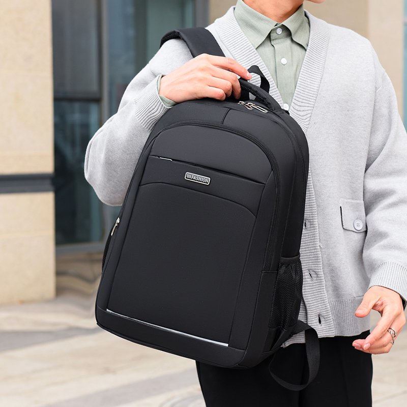Factory wholesale simple leisure large capacity waterproof computer backpack custom logo business travel men's laptop backpack