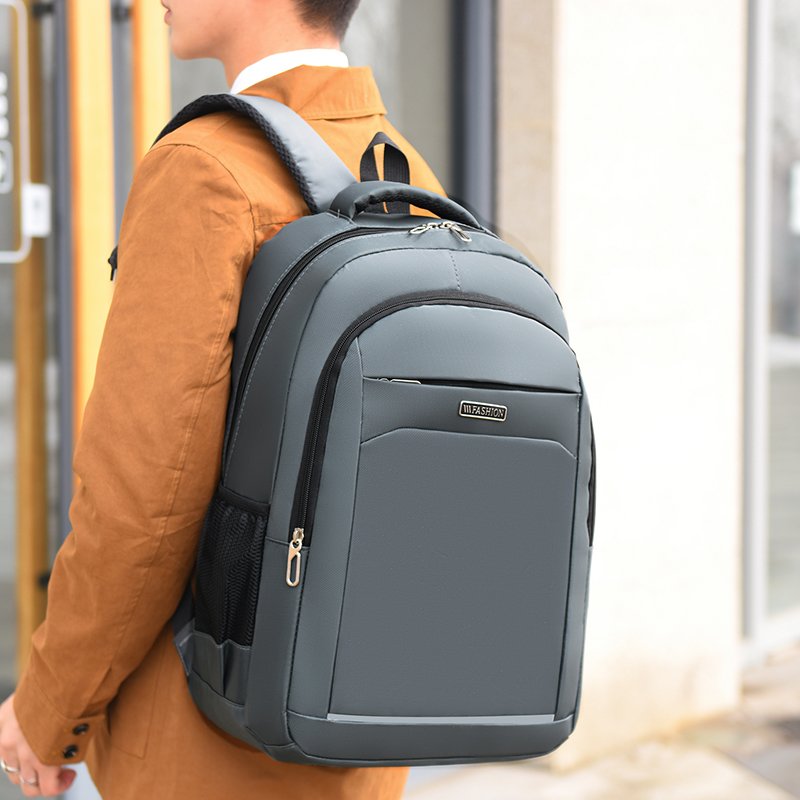 Factory wholesale simple leisure large capacity waterproof computer backpack custom logo business travel men's laptop backpack