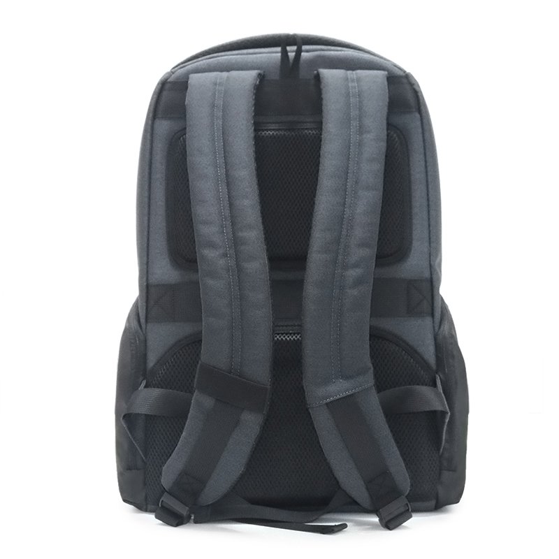 Water-resist Plastic Surface Oxford Solar Panel Backpack For Travel Customized Men Black Laptop Backpack With USB Charging Port