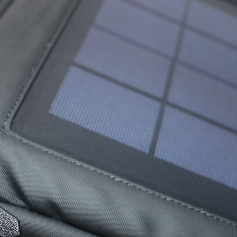Water-resist Plastic Surface Oxford Solar Panel Backpack For Travel Customized Men Black Laptop Backpack With USB Charging Port