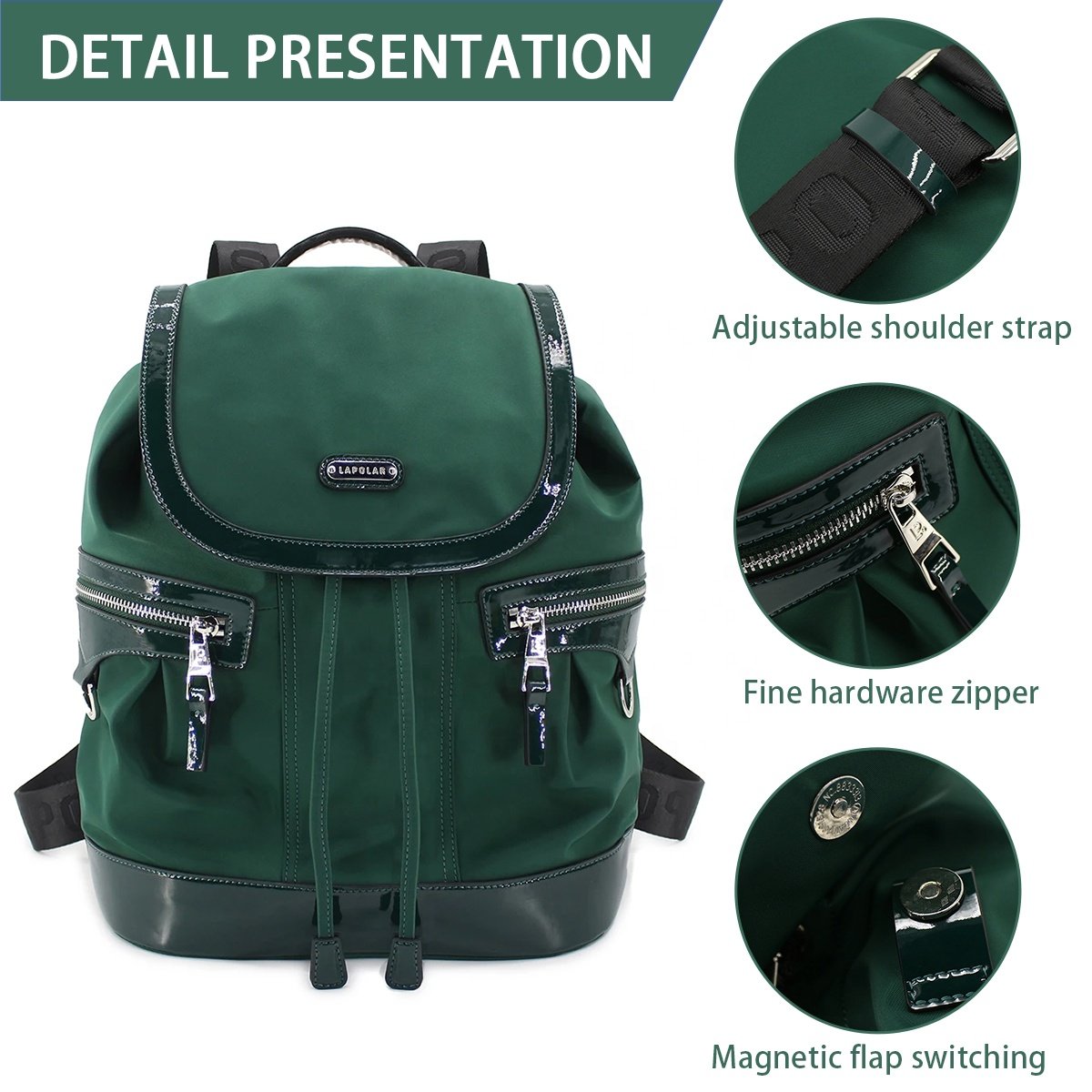 LAPOLAR Large Capacity Custom Logo Waterproof Laptop Backpack Travel Backpack Women Men Backpack School Bags