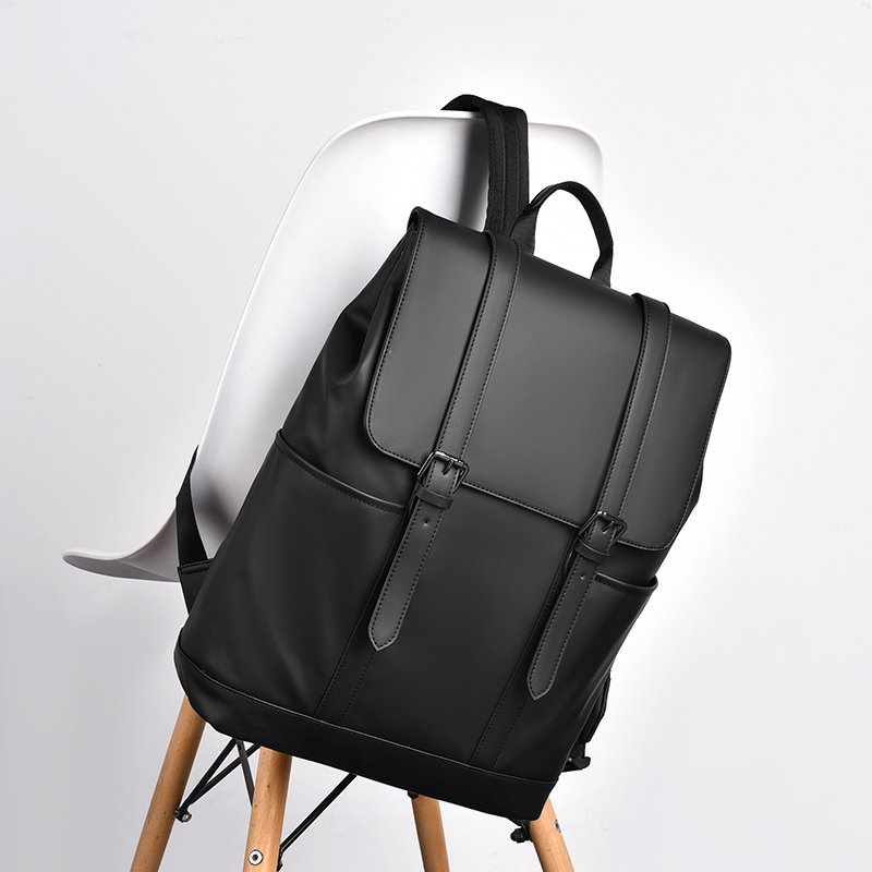 Fashion trend Luxury PU waterproof fabric travel laptop bag Men's backpack suitable for daily work and attendance