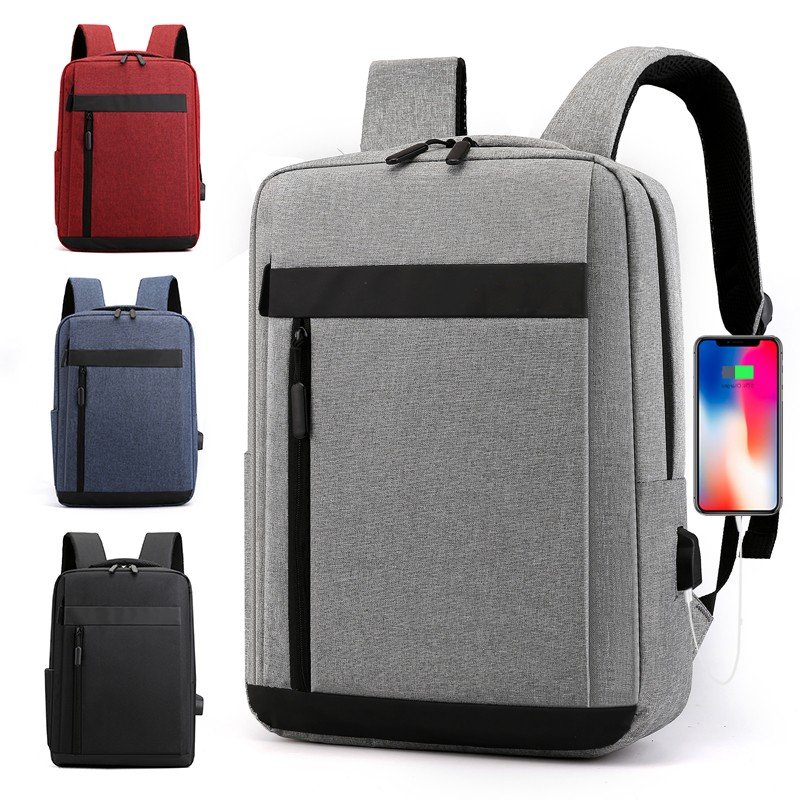 Waterproof Nylon 17inch Business Laptop Backpack with USB Charging Port