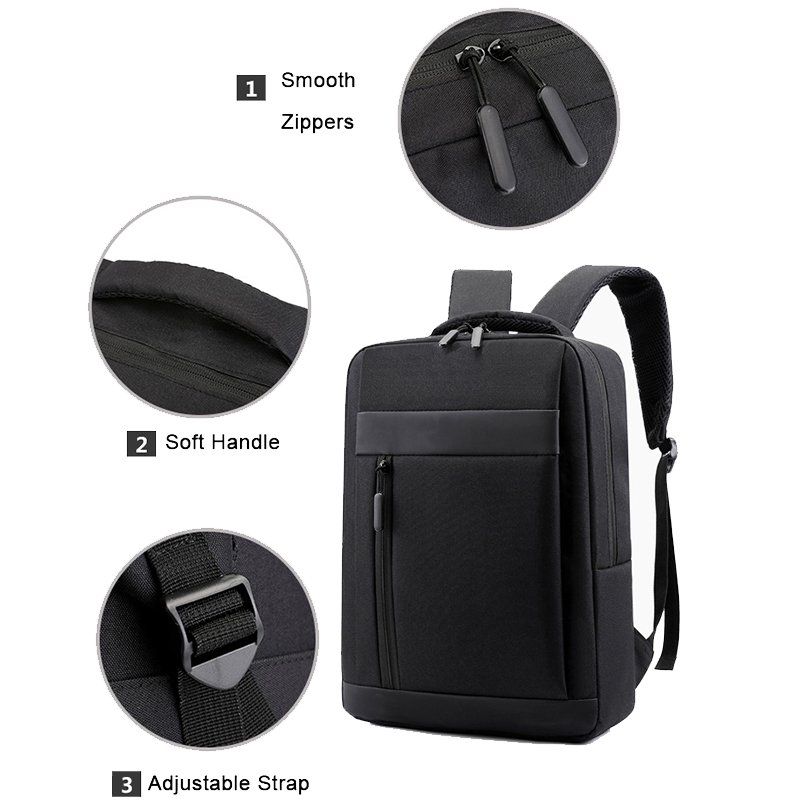 Waterproof Nylon 17inch Business Laptop Backpack with USB Charging Port